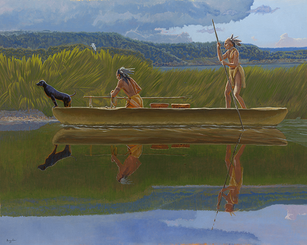 Cherokee Fishermen by Gebon Barnoski